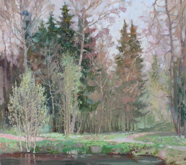 Меркушев Виктор Влажный апрельский день. Этюд