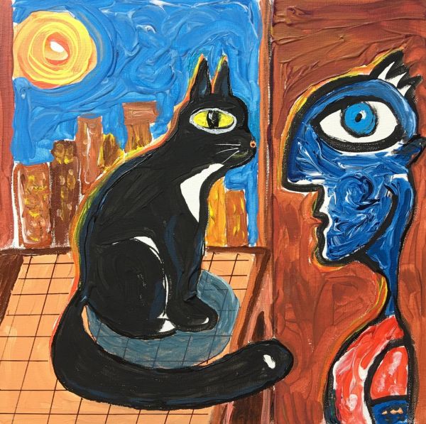 Turbomegastar Кот и Дятел - Black Cat and Man